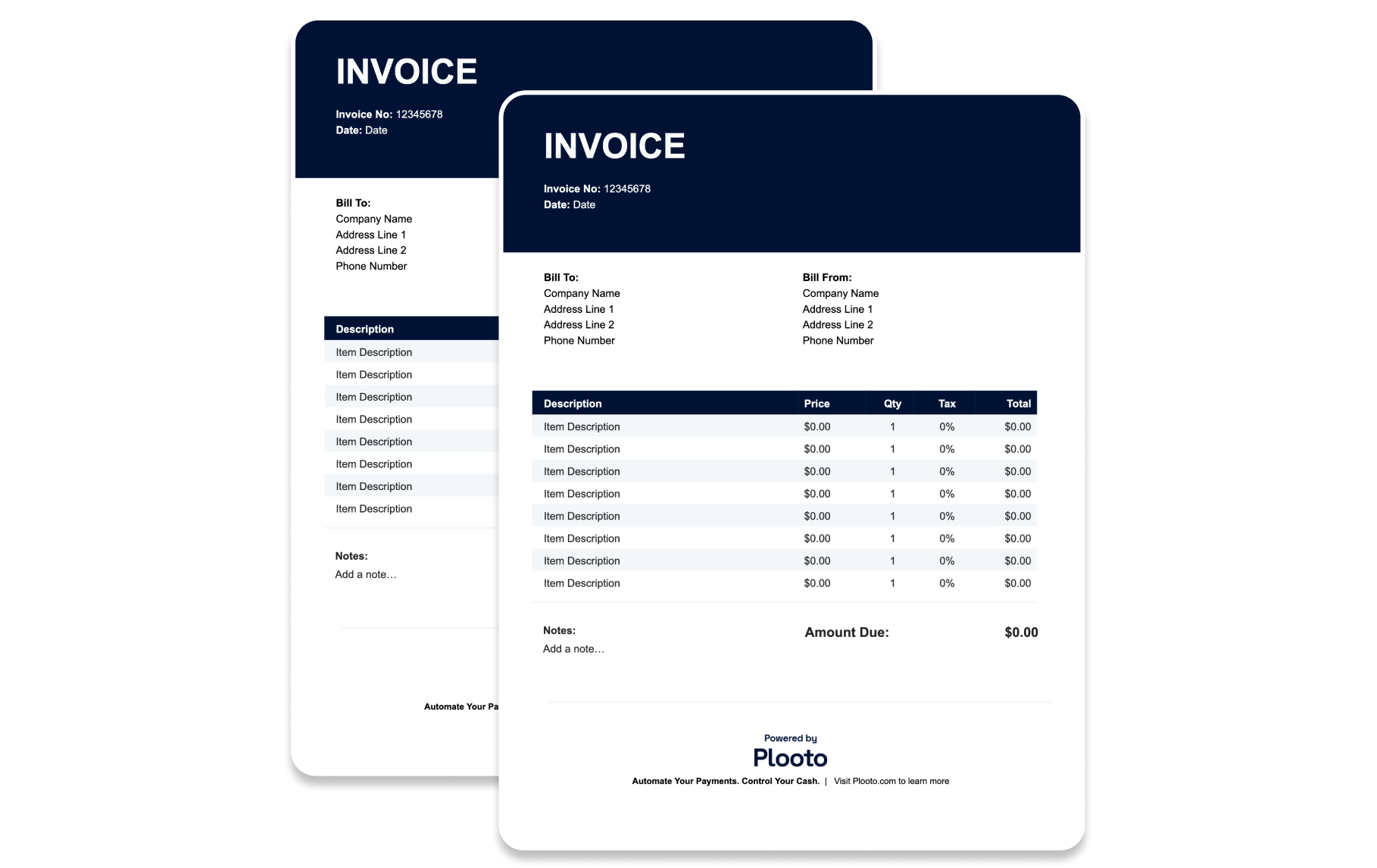 Invoice templates